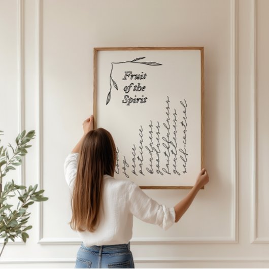 Vrucht van de Geest Bijbelvers Kunst Poster