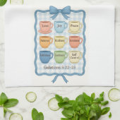 Vrucht van de Geest blauw Theedoek (Gevouwen)