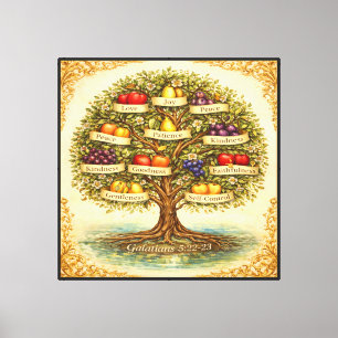 Vrucht van de Geest Boom Muur Kunst – Canvas Afdruk