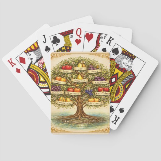 Vrucht van de Geest Boom Muurkunst – Pokerkaarten (Achterkant)