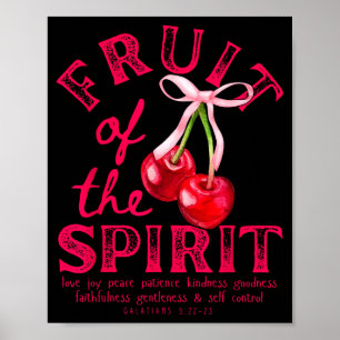 Vrucht Van De Geest Christelijke Coquette Roze Str Poster