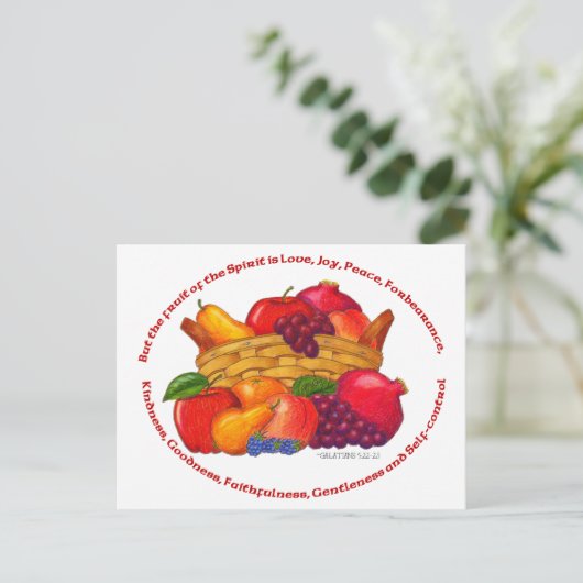 Vrucht van de Geest Inspirerend Briefkaart (Staand voorkant)