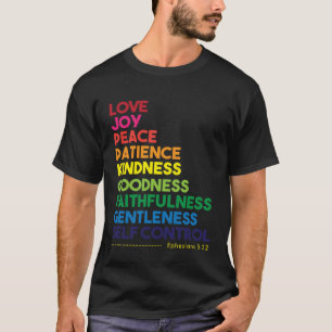 Vrucht van de Geest Liefde Vreugde Vrede Christeli T-shirt