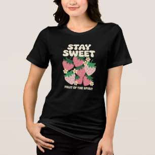 Vrucht van de Geest met aardbeien Tri-Blend Shirt