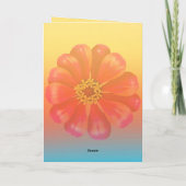 Vrucht van de geest met zinnias kaart (Achterkant)