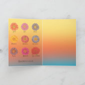 Vrucht van de geest met zinnias kaart (Binnen)
