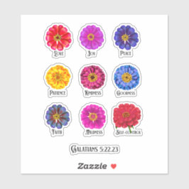 Vrucht van de geest met Zinnia's Sticker