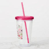 Vrucht van de Geest roze bloem Acryl Drinkbeker (Links)