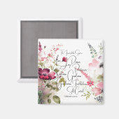 Vrucht van de Geest roze bloem Magneet (Voorkant / Achterkant)