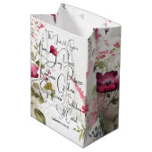 Vrucht van de Geest roze bloem Medium Cadeauzakje (Voorkant Gekanteld)