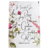 Vrucht van de Geest roze bloem Medium Cadeauzakje (Achterkant)