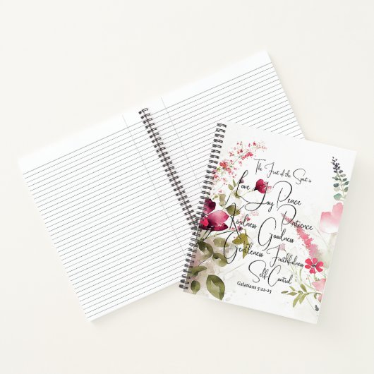 Vrucht van de Geest roze bloem Notitieboek (Binnen)