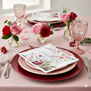 Vrucht van de Geest roze bloem Servet