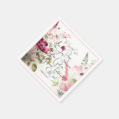 Vrucht van de Geest roze bloem Servet (Hoek)