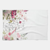 Vrucht van de Geest roze bloem Theedoek (Horizontaal)