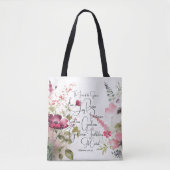 Vrucht van de Geest roze bloem Tote Bag (Voorkant)