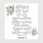Vrucht van de Geest Schrift Sticker (Vel)