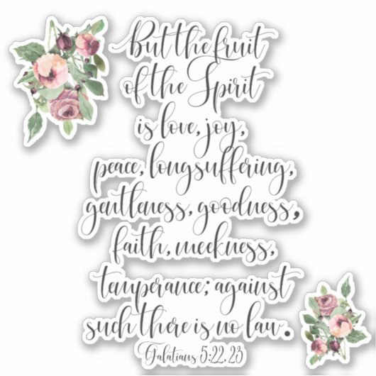 Vrucht van de Geest Schrift Sticker (Voorkant)
