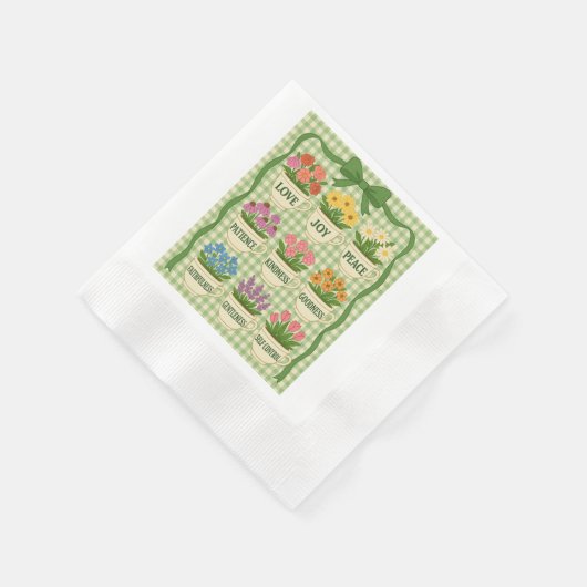 Vrucht van de geest servetten (Hoek)