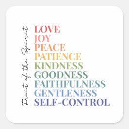 Vrucht van de Geest Vierkante Sticker