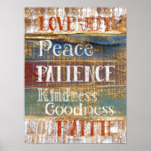 Vrucht van de Geestenbijbel Rustiek Poster (Voorkant)