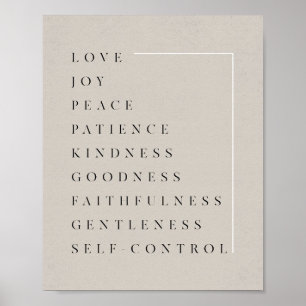 Vrucht van de Heilige Geest - Galaten 5:22-23 Poster