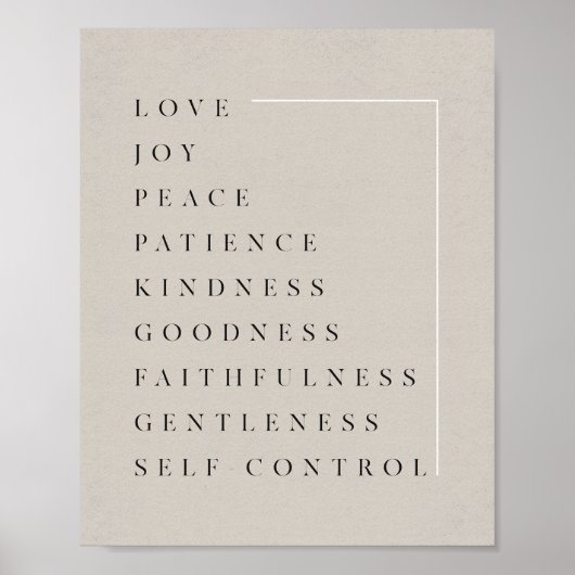 Vrucht van de Heilige Geest - Galaten 5:22-23 Poster (Voorkant)