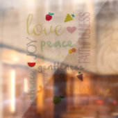 vrucht van de Heilige Geest schattig Christelijk g Raamsticker (Vel 2)