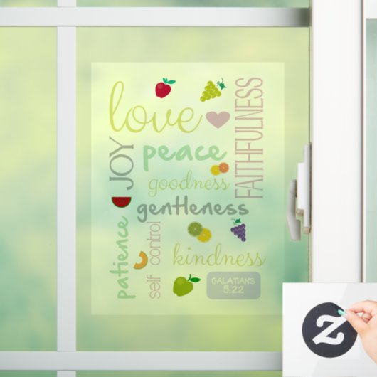 vrucht van de Heilige Geest schattig Christelijk g Raamsticker (Huis)