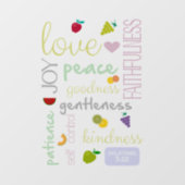 vrucht van de Heilige Geest schattig Christelijk g Raamsticker (Vel)