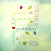 vrucht van de Heilige Geest schattig Christelijk g Raamsticker (Vel 3)