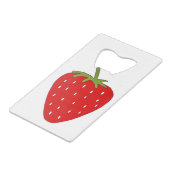 Vruchtaardbei Creditkaart Flessenopener (Voorkant Gekanteld)