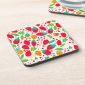 Vruchtbaar Palet Levendig Patroon Bier Onderzetter (Linkerzijde)