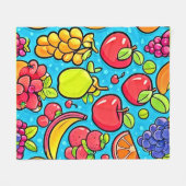 Vruchtbaar Patroonontwerp Fleece Deken (Voorkant (Horizontaal))