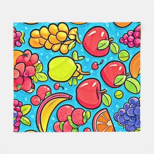 Vruchtbaar Patroonontwerp Fleece Deken (Voorkant (Horizontaal))