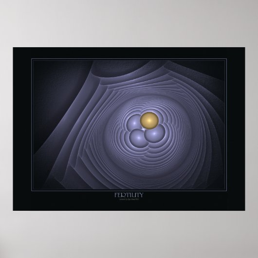 Vruchtbaarheid afdrukken op zwart poster (Voorkant)