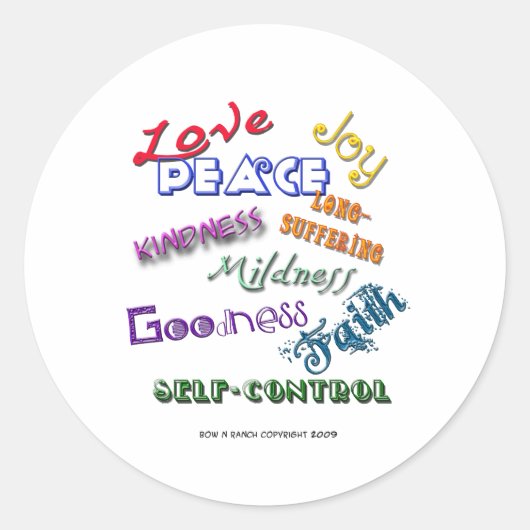 Vruchtbaarheid van Gods Geest Ronde Sticker (Voorkant)
