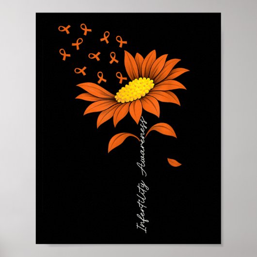 Vruchtbaarheidsbewustzijn Oranje Lint IVF Poster (Voorkant)
