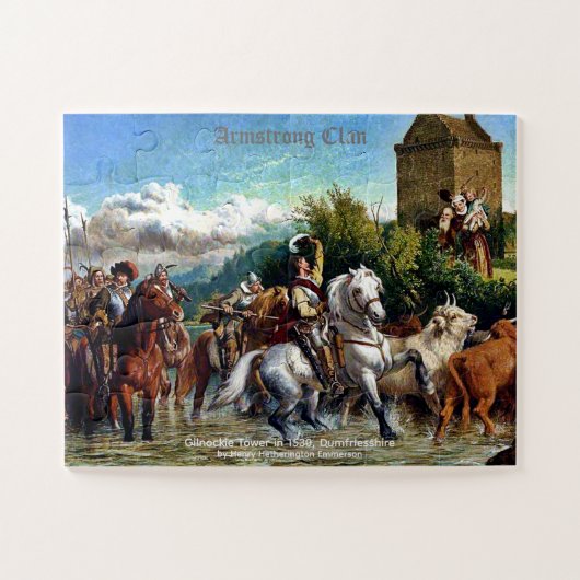 Vruchtbare Armstrong Scottish Border Clan Castle Legpuzzel (Horizontaal)