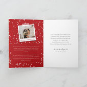 Vruchtbare en gehuwde Trendy Script Photo Weddensc Feestdagen Kaart (Binnen)