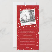 Vruchtbare en gehuwde Trendy Script Photo Weddensc Feestdagenkaart (Achterkant)