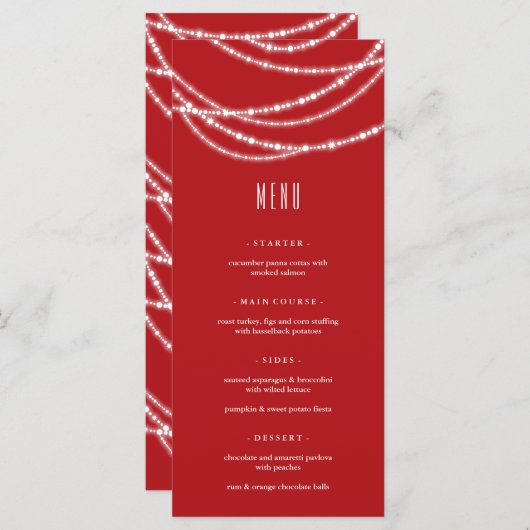 Vruchtbare feestdag voor lichte feestdagen menu (Voorkant / Achterkant)