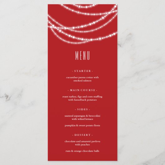 Vruchtbare feestdag voor lichte feestdagen menu (Voorkant)