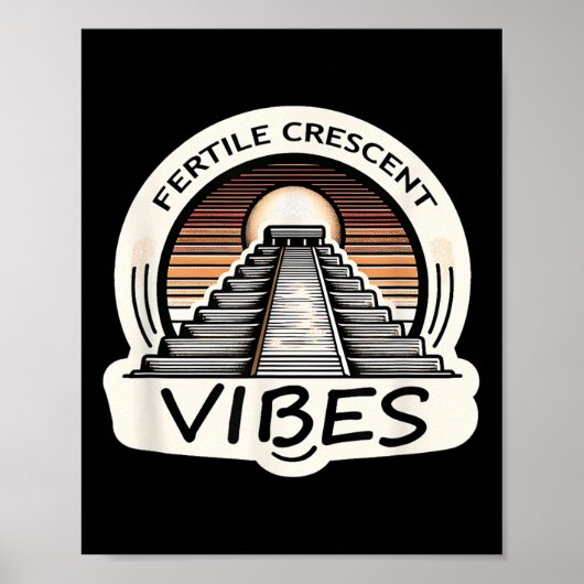 Vruchtbare Halve Maan Vibes Funny Ancient Mesopota Poster (Voorkant)