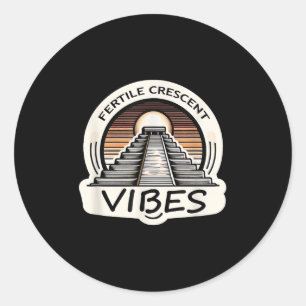 Vruchtbare Halve Maan Vibes Funny Ancient Mesopota Ronde Sticker