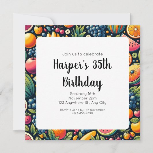 Vruchtbare harmonie: een symfonie van de beloning  kaart (Achterkant)