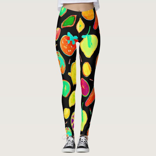 Vruchtbare Neon Visie Ontwerp Leggings (Voorkant)