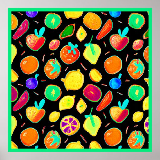 Vruchtbare Neon Visioenen Ontwerp Poster (Voorkant)