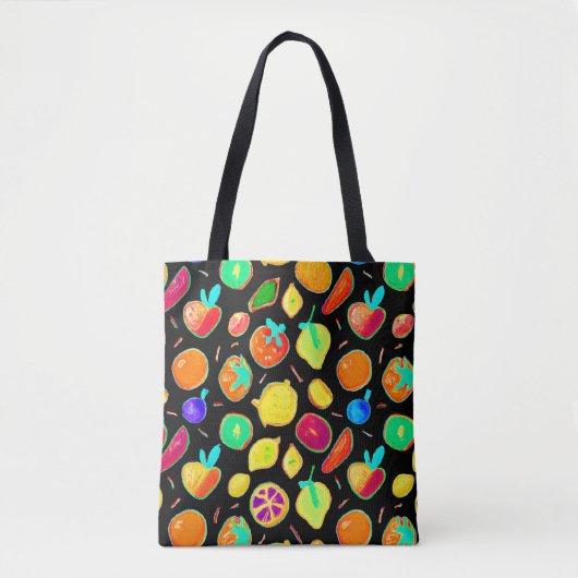 Vruchtbare Neon Visions Design Tote Bag (Voorkant)