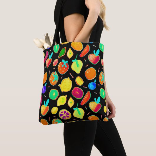 Vruchtbare Neon Visions Design Tote Bag (Dichtbij)